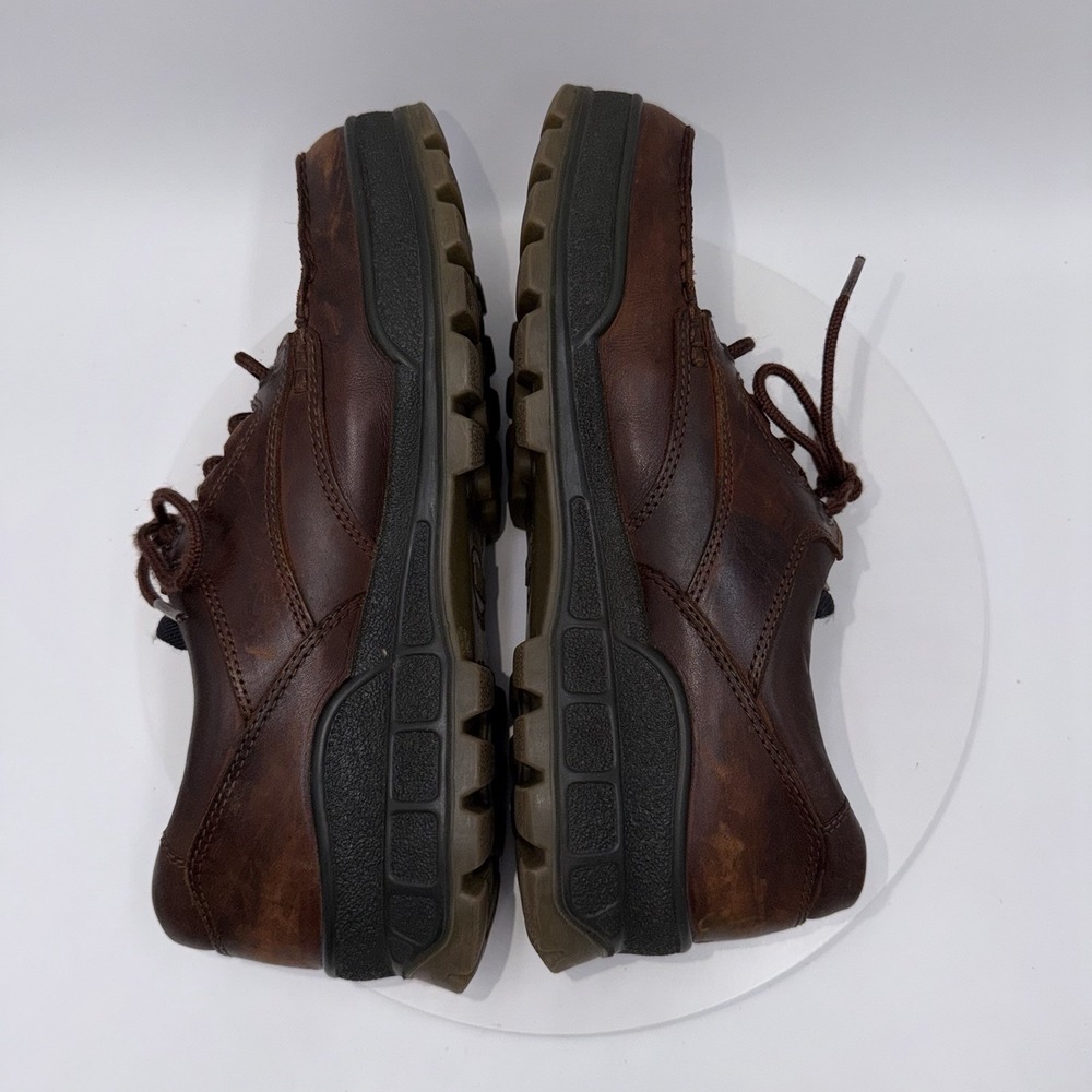 Ecco Track 25 Shoes Men's 44 / 10 Brown Leather Gore-Tex Lug Moc Toe Hiking - Picture 4 of 8